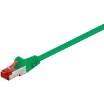 Cat 6 Câble Patch, s/ftp (PiMF), Vert, 1,5 m, conducteur en cuivre (cu), gaine de câble sans halogène (lszh). Longueur de câble 1.5 m