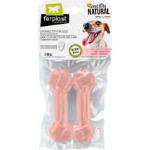 Ferplast GOODBITE NATURAL HAM BONE Jouet à mâcher pour chiens au saveur de jambon- 6 tailles. Variante M - Misure: 13.5 x 4.4 x h 2.1 cm -