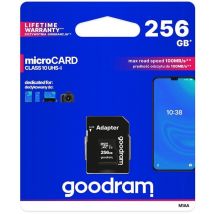 Tresice France - Microcard Carte mémoire micro sd xc uhs-i classe 10 de 256 Go + adaptateur sd