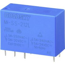 MI-SS-212L Relais pour circuits imprimés 12 v/dc 5 a 2 inverseurs (rt) 1 pc(s) Tube Y143672 - Goodsky