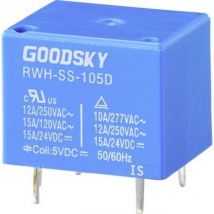Goodsky Rwh-Ss-105d Relais Pour Circuits Imprimés 5 V/dc 15 A 1 Inverseur (Rt) 1 Pc(S) Tray