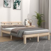 Bed Frame Solid Wood 120x190 cm Small Double - Goodvalue