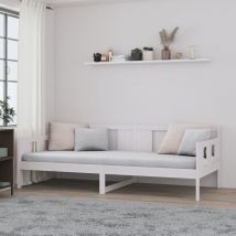 GoodValue Day Bed White Solid Wood Pine 90x190 cm