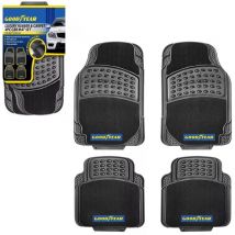 Goodyear - Car Mat Set 4pc Non Slip Floor Rubber Carpet Luxury Front & Rear 904529