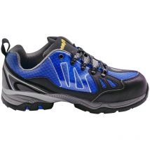 Goodyear Chaussure de sécurité et de lutte contre l'incendie Tissu mesh avec ligne sport bleue et noire Taille 39