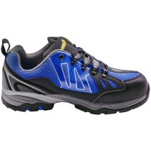 Goodyear Scarpa antinfortunistica ed antincendio Tessuto mesh con linea sportiva blu e nera Taglia 39