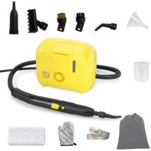 Goplus - 1500W Nettoyeur Vapeur 3 Bars, Nettoyeur Vapeur à Main avec Réservoir d'Eau 1 l, 9 Accessoires, Convient pour Tapis, Rideaux, Cuisine, Salle