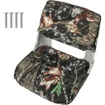 1Pc Siège de Bateau, Coussin en Eponge Dense, 4 Boulons, Housse en Tissu Oxford, Charge 150KG, 50x50x47CM - Goplus