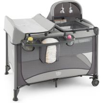 5 In 1 Reisebett Mit Wickelauflage Verdickte Matratze, Faltbares Babyreisebett Mit Luftigen Seitenwänden Rollen Tragtasche, Babywiege Mit Baldachin, 