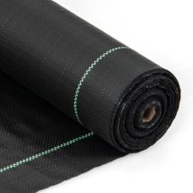 Goplus - 50m² Toile de Paillage Anti Mauvaises Herbes, Géotextile Excellente Perméabilité, pour Jardin, Allée, Serre(1x50m 100g/m²)