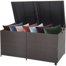 662L Coffre de Rangement 150x77x72cm en Rotin pe, Boîte de Rangement avec Couvercle Malle de Rangement pour Jouets,Marron - Goplus