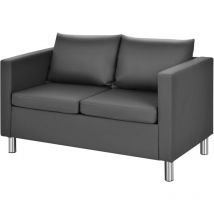 Canapé 1/2/3 Places d'angle,Sofa de Salon Spacieux en Simicuir avec Accoudoirs,Coussins et Pieds en Métal, Design Ergonomique Nortique, Canapé-lit