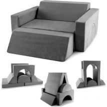 Canapé Enfants, Canapé de Jeu Modulaire 8 pcs avec Housse Amovible pour Intérieur Salle de Jeux, Canapé Imaginatif pour Jouer Dormir, Fauteuil