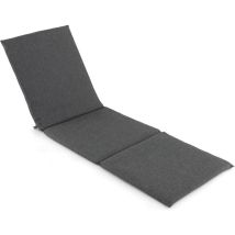 Coussin de Chaise Longue Exterieur 182x59CM, Rembourré, Sangles de Fixation à Crochets et Boucles, pour Lit de Camp, Coussin Transat Bain de Soleil