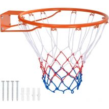 Panier de Basket, Anneau Suspendu de Basket Remplacement avec Matériel de Fixtion, Panier Basket Intérieur et Extérieur, pour Mur, Porte, Panneau