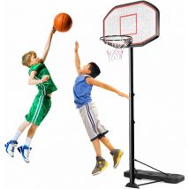 Goplus - Panier de Basket a Hauteur Reglable Panneau de Basket Mobile Kit de Basket-Ball Mobile sur Pied pe et Acier