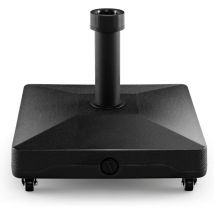 Goplus - Pied de Parasol sur roulettes 23KG, Support de Parasol Ronde en Résine avec Poignées, Convient aux Poteaux de Parasol 38/48mm, Base de