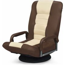 Poltrona con Base Ruotabile,Pieghevole per Casa e Ufficio, con Schienale Regolabile in 6 Posizioni, Morbida e Confortevole, 85x75x55 cm