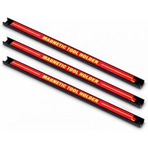 Goplus - Porte-outil Magnetique, Set de 3 Barres, Garage Atelier Amovible Compact et Robuste, Aimant Puissant pour Rangement Mural des Outils, 46 x