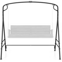 Portique Balançoire Extérieur,Support Balançoire Porche en Métal, Cadre de Balançoire, 4 Anneaux de Suspension, pour Patio, Intérieur et Extérieur,