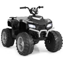 Quad atv Elettrico da 24V, Giocattolo a 4 Ruote con Luci led, Auto Elettrica per Bambini con Connessione Wireless, Musica, Radio, Velocità