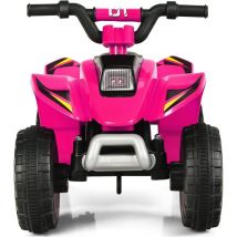 Quad Elettrico per Bambini 3+ Anni, Veicolo Cavalcabile per Bambini 6V, con Funzione Avanti e Indietro, 72 x 39,5 x 45,5 cm (Rosa) - Goplus