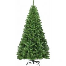 Sapin de Noel Artificiel 180CM, Pied Croise en Fer 1000 Branches en pvc, Arbre de Noel Systeme d'Ouverture de Parapluie, Ideal pour Suspendre