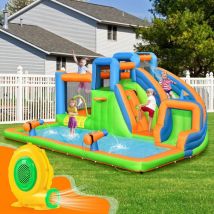 Souffleur Electrique Gonflable, Ventilateur pour Structures Château Gonflable 4 Piquets de Sol, Poignée Pratique, pour Château Gonflable, Toboggans,