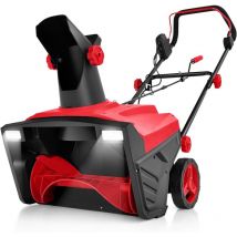 Souffleuse à Neige Électrique 2300 w, Largeur de Travail de 50 cm, Déneigeuse Filaire avec Distance de Projection 9 m & led Rouge - Goplus