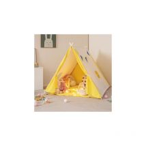 Tipi Enfant, Tente Triangulaire pour Enfant, Tente Enfant avec Fenêtre Mignonne et Guirlande Coloré, Tente de Jeu Portable pour Tout-Petits, Cadeau