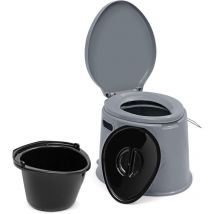 Toilette Portable 5L, Supporter 200KG, Toilette Seche avec Couvercle, Seau Amovible avec Poignee, Anti-odeur, Nettoyage Pratique, Utilisation