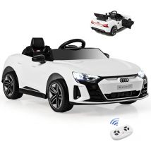 Voiture Électrique 12 v pour Enfant avec Télécommande et Démarrage Lent, Voiture avec Portes à Verrouillage et Roues Résistantes, Véhicule Électrique
