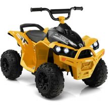 Voiture Electrique Enfants 12V, Quad Electrique Enfants 1 Place 2,2-4,3 km/he, Klaxon, Musique, Phares led, Quad Motorisé pour Filles Garçons 3-8