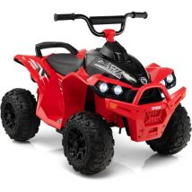 Voiture Electrique Enfants 12V, Quad Electrique Enfants 1 Place 2,2-4,3 km/he, Klaxon, Musique, Phares led, Quad Motorisé pour Filles Garçons 3-8