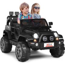 Voiture Electrique Enfant 12V avec 2 Sieges et Telecommande a Distance, Vehicule Electrique pour Enfant avec Boîte de Rangement et MP3,pour Enfants