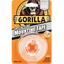 IPT - Gorilla 3044101 Heavy Duty Double-sided Tape - 25mm x 1.5M - Transparent