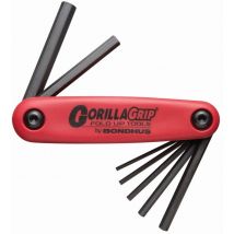 GorillaGrip Messer mit 7 Inbusschlüsseln metrisch 7 2-8mm Bondhus 12587