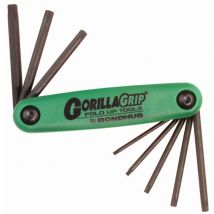GorillaGrip Messer mit 8 Torx-Schlüsseln T6 - T25 Bondhus 12632