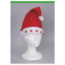 Gorro Rojo Con Estrellas Brillantes 45cm Decoración navideña