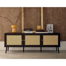 Goto - meuble tv - noir - 167 cm
