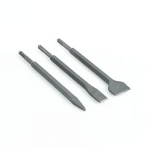 SDS-plus Meisselsatz 3-tlg. (Spitz-, Flach-, Spatmeissel 40x250mm) - Gotools