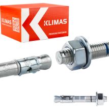 Ancrages KLIMAS M12 x 85 mm – Acier galvanisé – 40 pièces – Goujon d'assemblage
