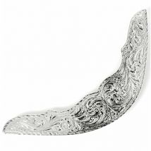 Goujon d'angle argent pour selle western avec grandes vis