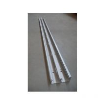 Planet Wattohm - Goulotte alu 130x50mm (longueur de 2 mètres) 2 compartiments sans couvercle pour appareillage 45x45 Artalis