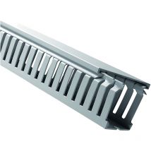 Rs Pro - Goulotte de 37,5 mm x 50mm x 2m, Ouvert, en pvc Gris ( Prix pour Paquet de 16 )