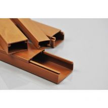 Goulotte électrique pvc 16x10mm couleur bois foncé 2m Elektroplast