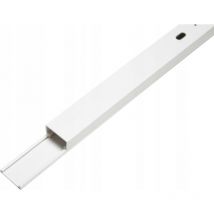 Goulotte électrique pvc 17x15mm blanc 2m Elektroplast