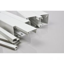 Goulotte électrique pvc 32x30mm blanc 2m Elektroplast