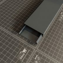 Goulotte tv Cache-Câble Carrée pvc - l. 2 m - Anthracite