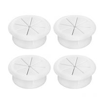 Goulottes de câbles, goulottes de câbles, cache-câble pour câble rond de 50 mm, cache-trou de câble, passe-câbles en caoutchouc blanc pour bureau,